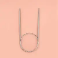 Спицы круговые, для вязания, с тефлоновым покрытием, с металлическим тросом, d=4 мм, 14/80 см