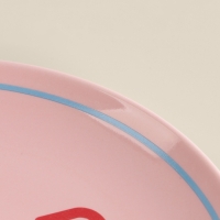 Тарелки SL Home &laquo;Уроки испанского: Amor - Te amo&raquo;, d=22 см, набор 2 шт., фарфор, белые, розовые