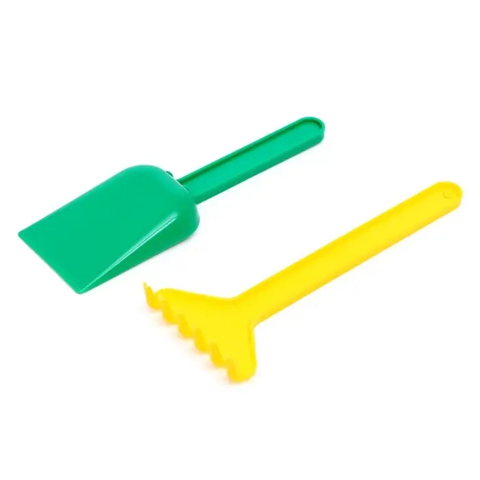 Набор игрушек для песочницы, 2 предмета: совок и грабли, МИКС