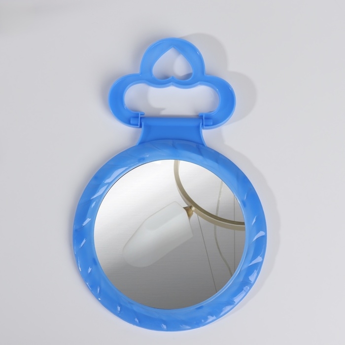 Зеркало настольное - подвесное &laquo;Круг&raquo;, с рамкой под фотографию, d зеркальной поверхности 12,5 см, цвет МИКС