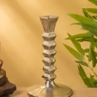 Подсвечник "Башня" алюминий 12х12х21 см