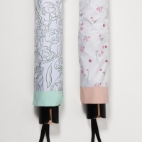 Зонт механический &laquo;Цветы&raquo;, 4 сложения, 8 спиц, R=48/56 см, d=96 см, МИКС