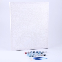 Картина по номерам на холсте с подрамником "Зимнее озеро" 40*50 см