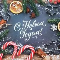 Бумага упаковочная новогодняя глянцевая &laquo;Счастья в Новом Году&raquo;, 50&times;70 см