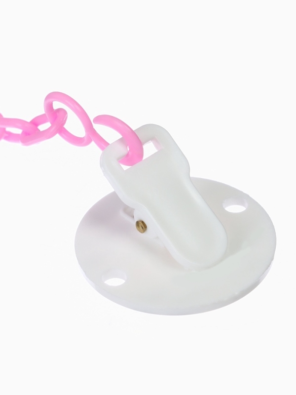 Держатель для соски - пустышки &laquo;Я - это стиль&raquo;, на цепочке, цвет розовый