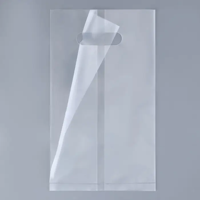 Пакет квадратный полиэтиленовый с вырубной ручкой, упаковка, прозрачный, 30х43+28см &plusmn; 5% 60 мкм