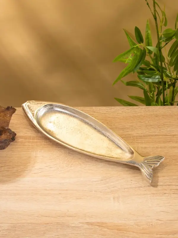 Блюдо сервирочное "Рыбка" алюминий 32х9х1,5 см