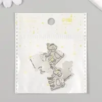 Декор металл для творчества "Пёсик с ромашкой" 1,9х2,5 см