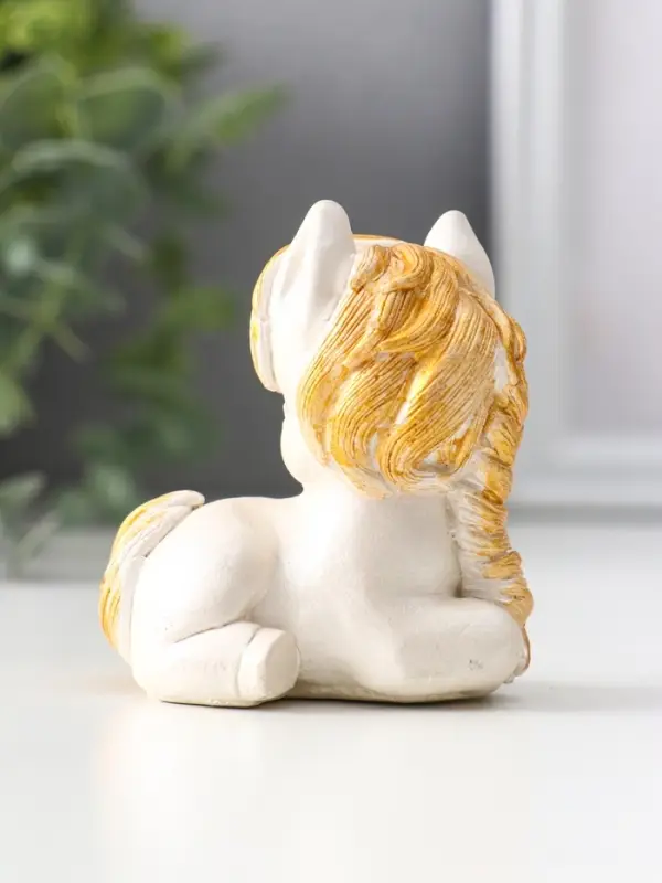 Фигура &laquo;Пони с косой&raquo;, 6.5&times;6&times;4 см, перламутр