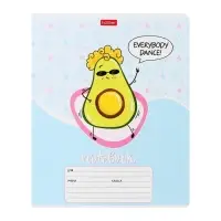 Тетрадь 12 листов в линейку &laquo;Веселые Авокадо&raquo;, обложка мелованный картон, блок офсет, МИКС