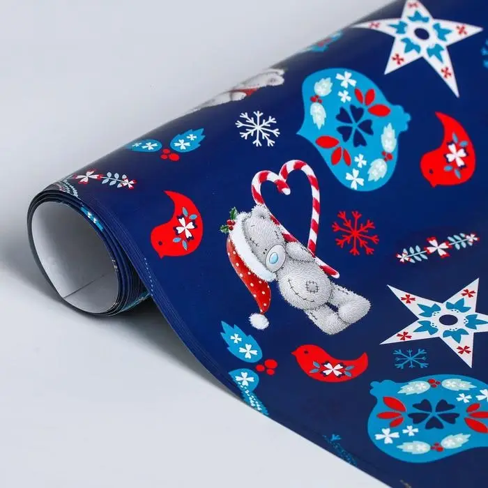 Бумага упаковочная глянцевая &laquo;С Новым Годом!&raquo;, 50&times;70 см