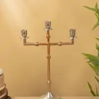 Подсвечник на 3 свечи "Кросс" алюминий 27х10х40,5 см