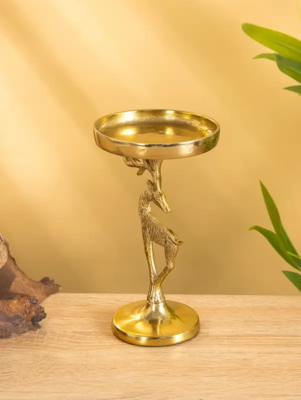 Подсвечник "Зимняя сказка" 10х10х17,5 см, алюминий, золотой