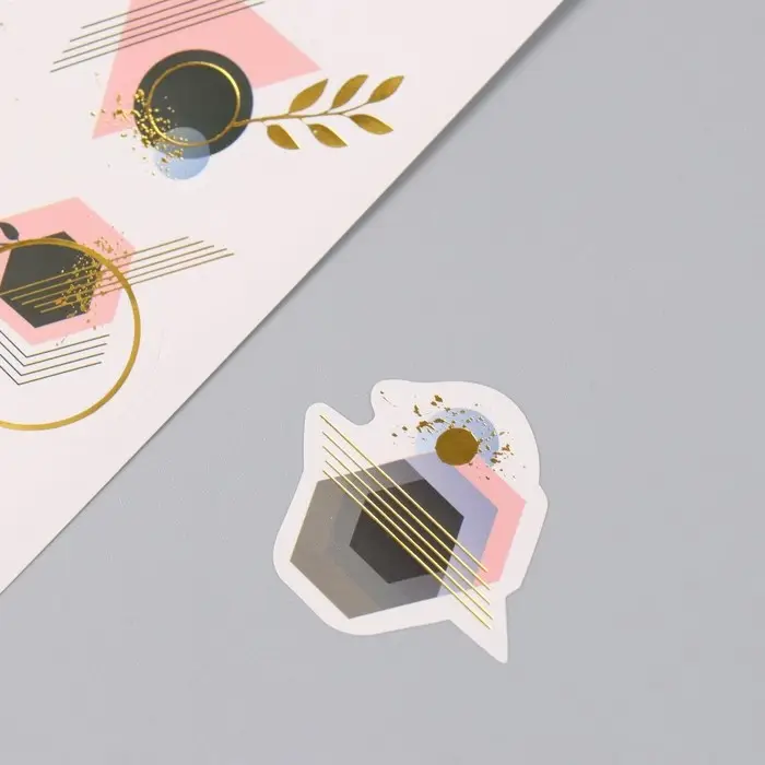 Наклейки бумага "Геометрия" набор 2 листа 20х15 см