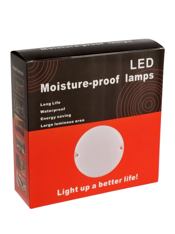 Светильник светодиодный, 24 Вт, IP54, 4000К, 220 В, круг, белый