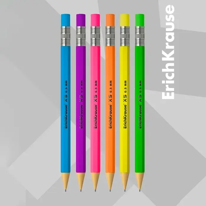 Карандаш механический ErichKrause &laquo;XS&raquo;, 0.5 мм, НВ, в тубусе, МИКС