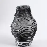 Ваза &laquo;Модесто&raquo;, 19&times;12 см, стекло, чёрная
