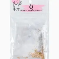 Кримп - зажимная бусина, набор 400 шт. 1.5 мм, цвет золото-серебро