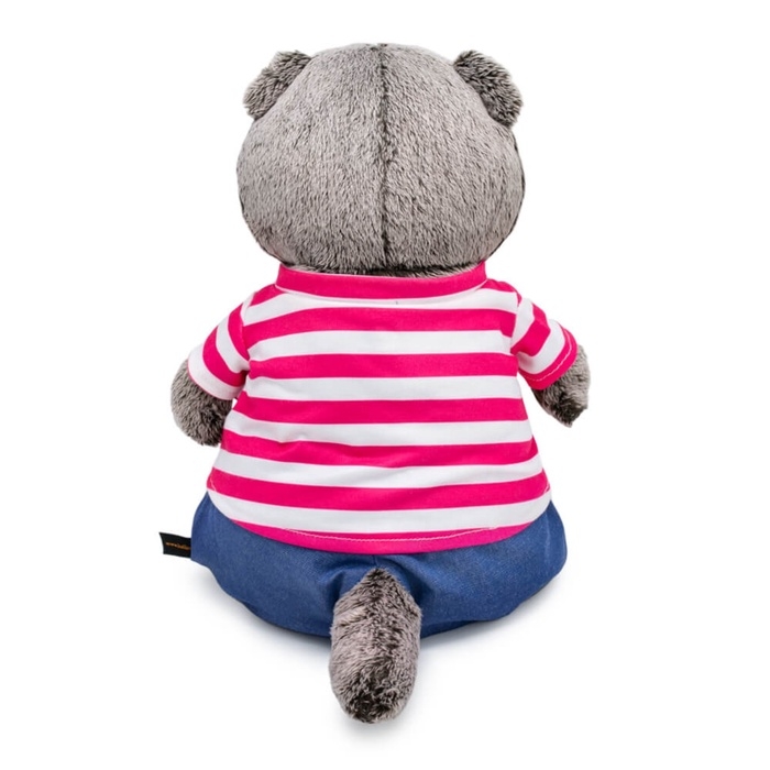 Мягкая игрушка "Басик в полосатой футболке с якорем", 19 см Ks19-266