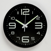 Часы настенные интерьерные &laquo;Классика&raquo;, плавный ход, светящиеся, d-25 см