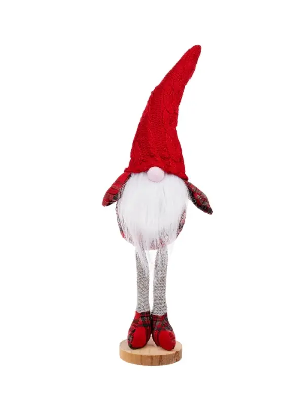 Фигура текстиль &laquo;Гном в красном&raquo; 55 см, 1 LED, от батареек AG13&times;3, свечение тёплое белое