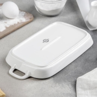 Блюдо фарфоровое для запекания Magistro &laquo;Гриль Бланш&raquo;, 450 мл, 29,5&times;15&times;3,3 см, цвет белый