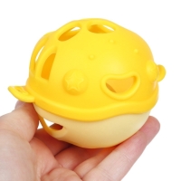 Прорезыватель силиконовый для зубов с погремушкой Крошка Я &laquo;Рыбка&raquo;, в кейсе, желтый