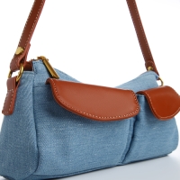 Сумка женская TEXTURA, средний размер, цвет голубой джинс