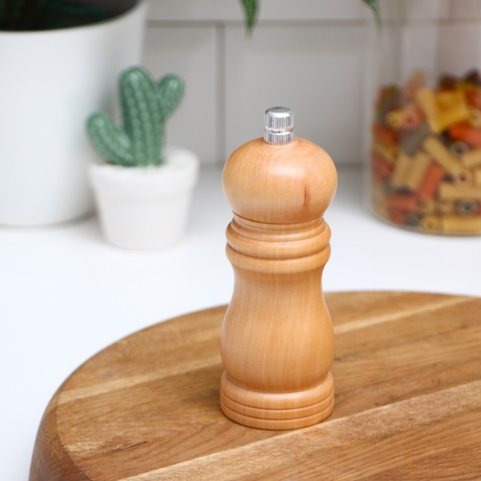 Мельница для специй Доляна &laquo;Дуновение леса&raquo;, 12,5&times;4,5 см, керамический механизм, цвет светлое дерево
