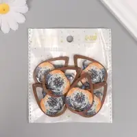 Декор для творчества дерево "Тыква с узором" 4,9х3,3х0,3 см