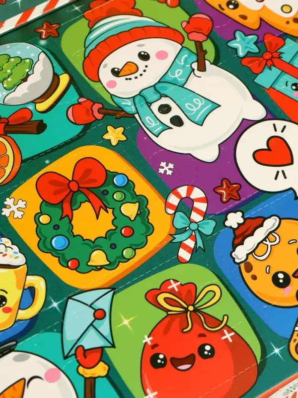 UNICON Конструктор "Адвент-календарь", Дед Мороз и камин