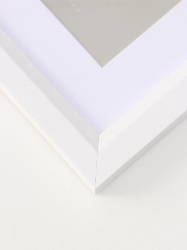 Фоторамка МДФ "Anna" 15х20 см, с паспарту (10х15 см), белый (пластиковый экран)