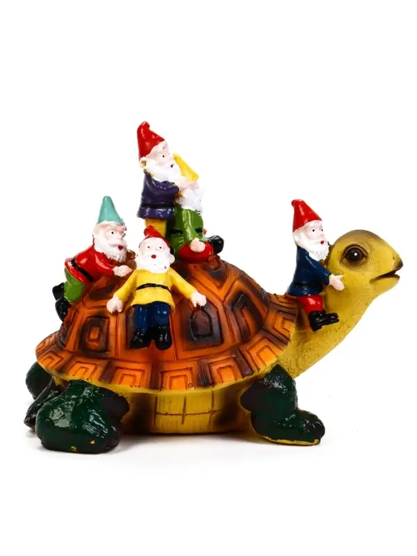 Садовая фигура "Черепаха с гномами" 18х11х14см   10815589