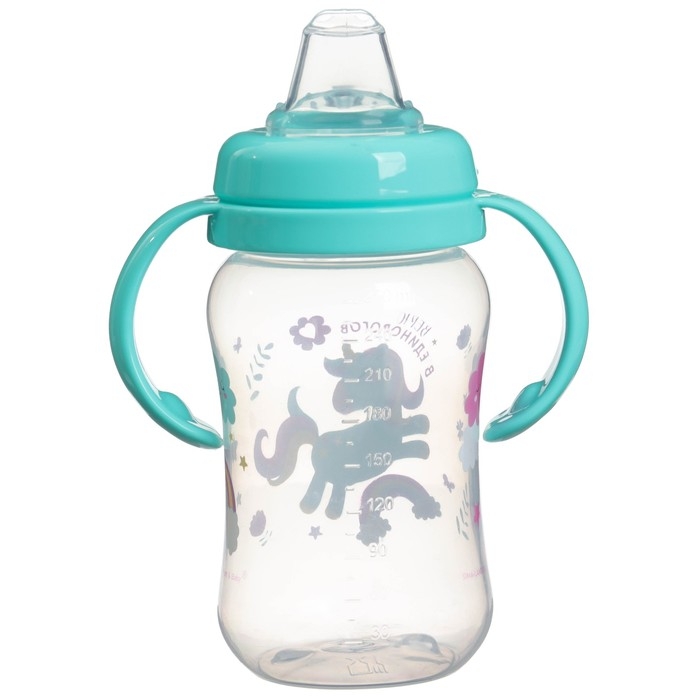 Поильник-непроливайка, мягкий носик, от 9 мес., 270 мл., &laquo;Единорог&raquo;, M&B