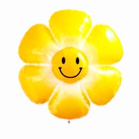 Шар полимерный 38" &laquo;Ромашка градиент&raquo;, жёлтый