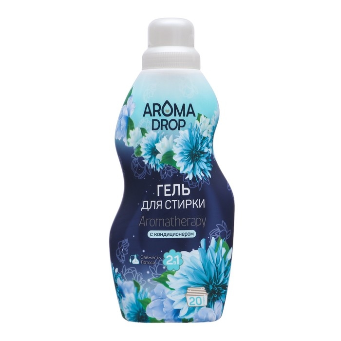 Гель для стирки 2 в 1 AROMA DROP Aromatherapy  "Свежесть лотоса", 1000 г