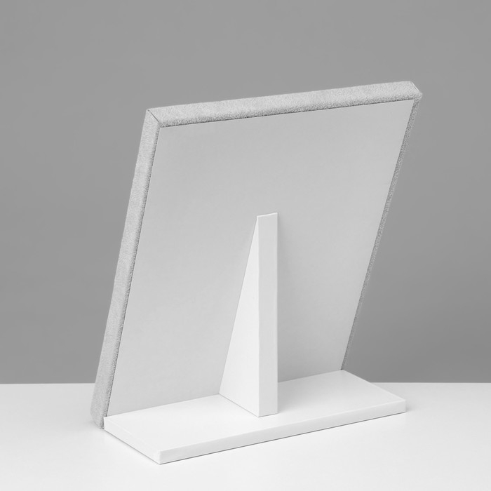 Подставка под кольца 50 мест, флок, цвет серый 20&times;9,7&times;24 см