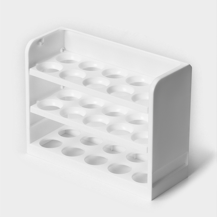 Контейнер для яиц, 30 ячеек, 25&times;10&times;19.5 см, цвет белый