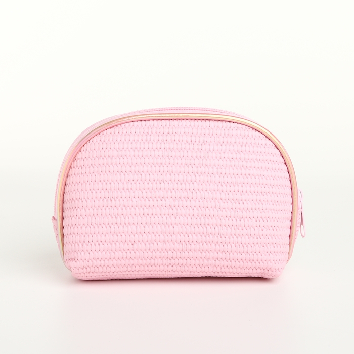 Набор косметичек 2 в 1 на молнии, цвет розовый