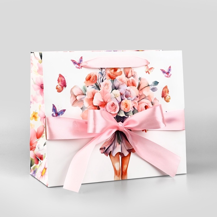 Пакет ламинированный с лентой &laquo;Расцветай&raquo;, ML 27 х 11.5 х 23 см