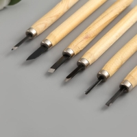 Набор ножей с деревянной ручкой 6 шт 20,5х10 см