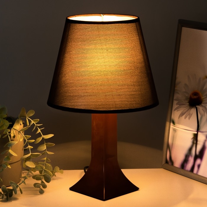 Лампа настольная 62104 1хЕ27 15Вт коричневый d=22 см, h=34,5 см RISALUX