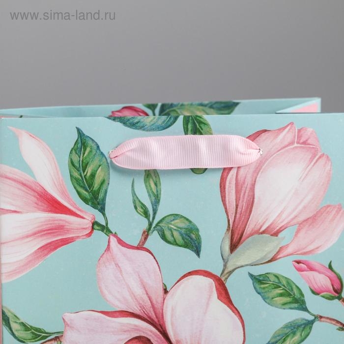Пакет подарочный ламинированный вертикальный, упаковка, &laquo;Магнолия&raquo;, MS 18 х 23 х 10 см