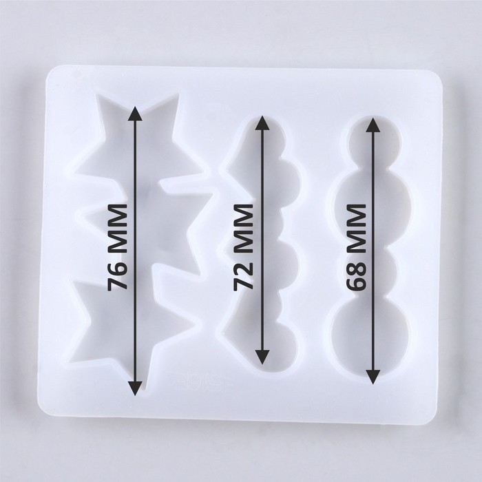 Форма силиконовая универсальная &laquo;Заколка&raquo;, 3 вида заколки