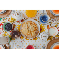 Чайная пара фарфоровая Доляна &laquo;Космос&raquo;, 2 предмета: чашка 250 мл, блюдце d=16 см, цвет синий