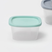 Набор контейнеров квадратных BioFresh, 3 шт: 0,23 л, 0,5 л, 0,9 л, цвет прозрачный, крышка МИКС
