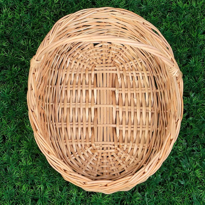 Корзина &laquo;Карина&raquo;, №2, дно:19&times;28 см, верх:34&times;28 см, H=8/40 см, ручное плетение, ива