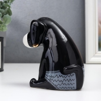 Сувенир керамика "Пёсик в трусиках" чёрный 11х6,7х12,6 см