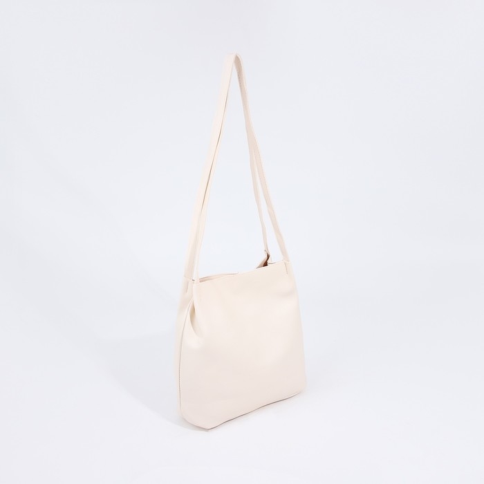 Сумка женская тоут на клапане, цвет белый