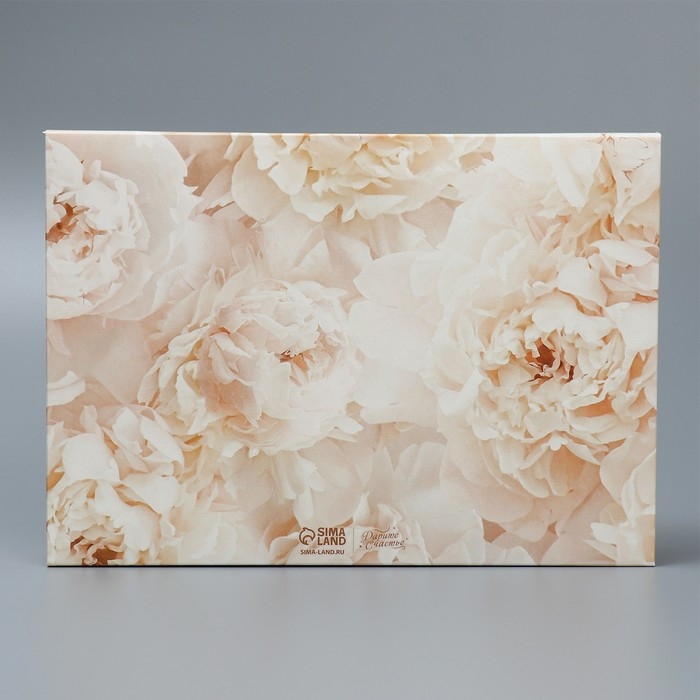 Коробка подарочная складная конверт, упаковка, &laquo;Нежные пионы&raquo;, 31 х 22 х 5 см